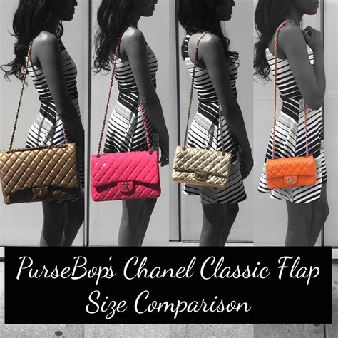 chanel flap sizes comparison|Chanel small vs medium flap.